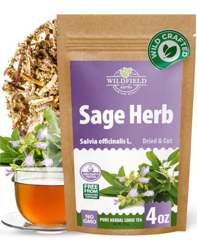 4 oz. Dried Sage Herb Herbs Tea (Salvia Officinalis) - 113g (4 oz) Herbal Tea Salvia Sage