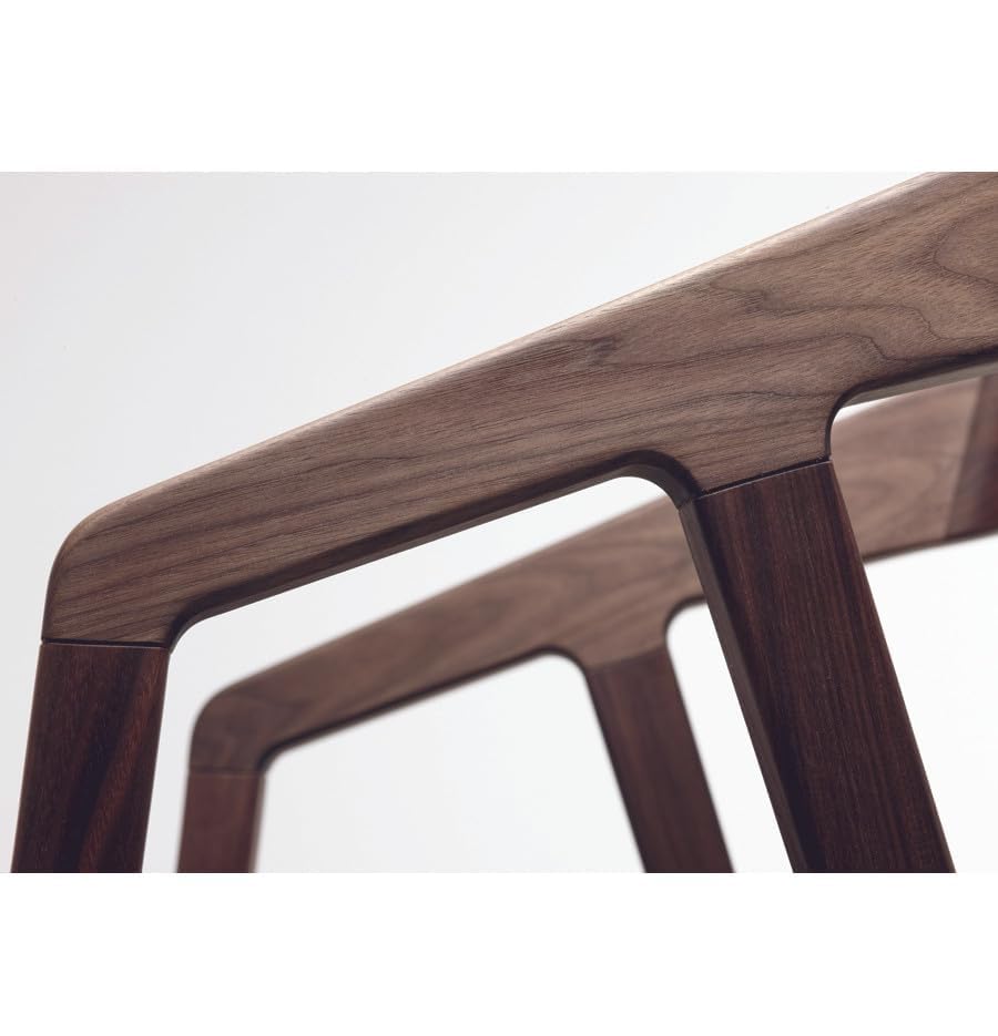 Image of Genuine Decor Solid Sheesham Arm Chair Modern Furniture Off Games Wooden High Chair Pu Leather Cushion for Kitchen | Living Room | Office | Cafe (Walnut)
