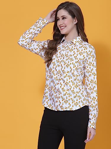 Image of OOMPH! Women's Cotton Regular Fit Floral Button Down Shirt