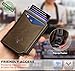 BULLIANT Men Wallet Leather Wallet Card Holders Money Clip for Men 10Cards-Magnetic Flip on Metal Case