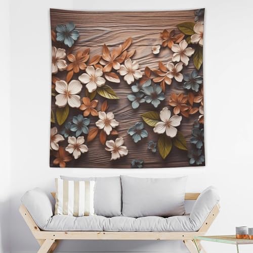 Tapisserie murale fleur et bois BTCOWZRV pour la décoration de chambre