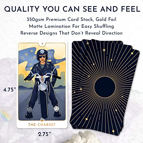 Awaken Tarot Cards With Guide Book - Modern Tarot Deck Inspired By The Rider Waite Tarot Deck - Tarot Cards For Beginners And Professionals, Beginner Tarot Decks With Guidebook, Tarot Cards Deck #TOP5