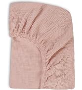 Ultra Soft Muslin Crib Sheets for Baby, Premium Breathable Organic Cotton Crib Fitted Sheet for 5...