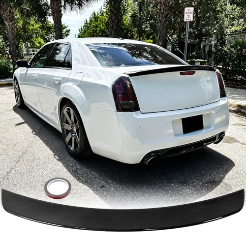 Rear Trunk Spoiler Wing for 2011-2023 Chrysler 300 300C S for 2011-2014 Lancia Thema Sport Backside Spoiler Lip Tail Wing Painted Glossy Black