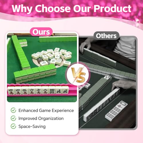 Soportes de Madera Pintados para Mahjong con Empujadores 4 Piezas miniatura 5