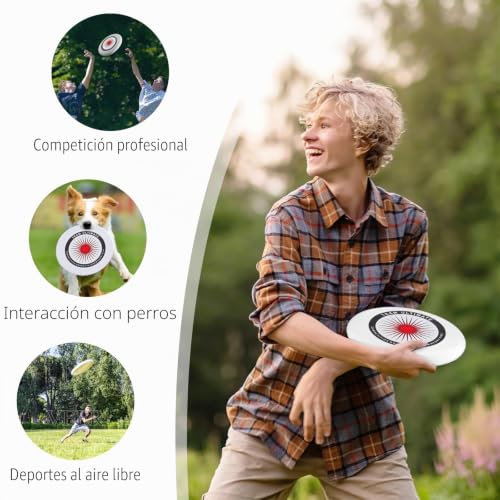 Miniatura 4 de Frisbee Competitivo, 175g Ultimate Frisbee Disc Giratorio, Disco De Competición Profesional De Plástico Orgánico Para Jugadores Ocasionales Y Profesionales Deportes Divertidos Al Aire Libre
