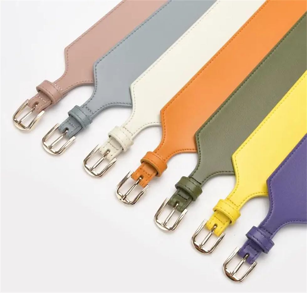 Pohullan Women Leather Dress Belts Decoration Wide Belt Daily Work Clothing Accessories4