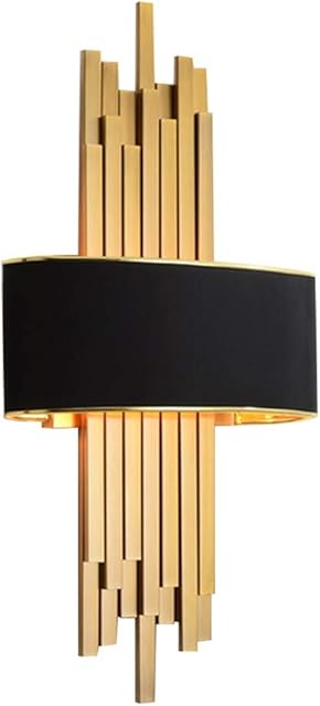 LXSEHN LED Post Modern Wall Light Simple Household Bedside Lamp, Corridor Sample Room Personality Decorative Lights, Illumination Lamps Lanterns (Color : Black-B)