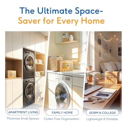 Image of BellaLuce Laundry Detergent Sheets - Laundry Sheets, 240 Loads, Eco-Friendly, Plastic-Free, Fresh Linen Scent, Space Saving, Fast Dissolve & Hypoallergenic, Laundry Detergent for Home,Dorms,Essentials