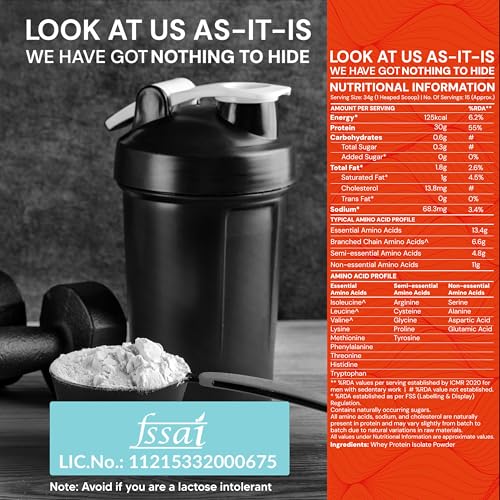 Image of AS-IT-IS One Whey Protein Isolate - 500g Unflavoured, 30g Protein per Serve. Pure, Clean & Raw, No Amino Spiking