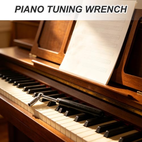 MINAOLULUS Piano Tuning Wrench with Handle High-strength Alloy Steel Piano Technician Kit for Precise String Adjustment Musical Instrument Repair Tool for Beginners And Professionals at Home