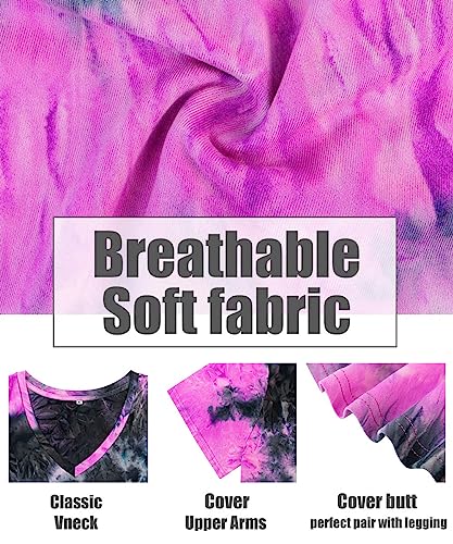 CARCOS Womens Plus Size Tops Short Sleeve Shirts V Neck Tunic Floral/Aniaml Blouses XL-5X4