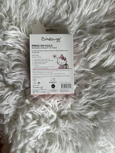 Press-ON Nails Reusable & Ready to WEAR Hello Kitty Nail Glue * Nail File X Manicure Stick * PREP PAD 24 Gel-Effect Nails Length: Medium | Shape: Almond Cruelty Free image 5