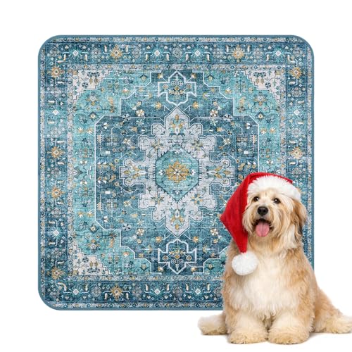 Image of Lahome Extra-Large Washable Dog Pee Pads (72 inchx72 inch) - Super Absorbent & Waterproof - Leakproof Reusable Mat for Playpens, Beds & Whelping , Convenient Cleanup,Blue