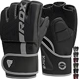 【UK No1 ボクシング・MMAブランド】 RDX オープンフィンガーグローブ KARAシリーズ 格闘技 MMA キックボクシング 空手 テコンドー 日本正規品 (XL, シルバー)