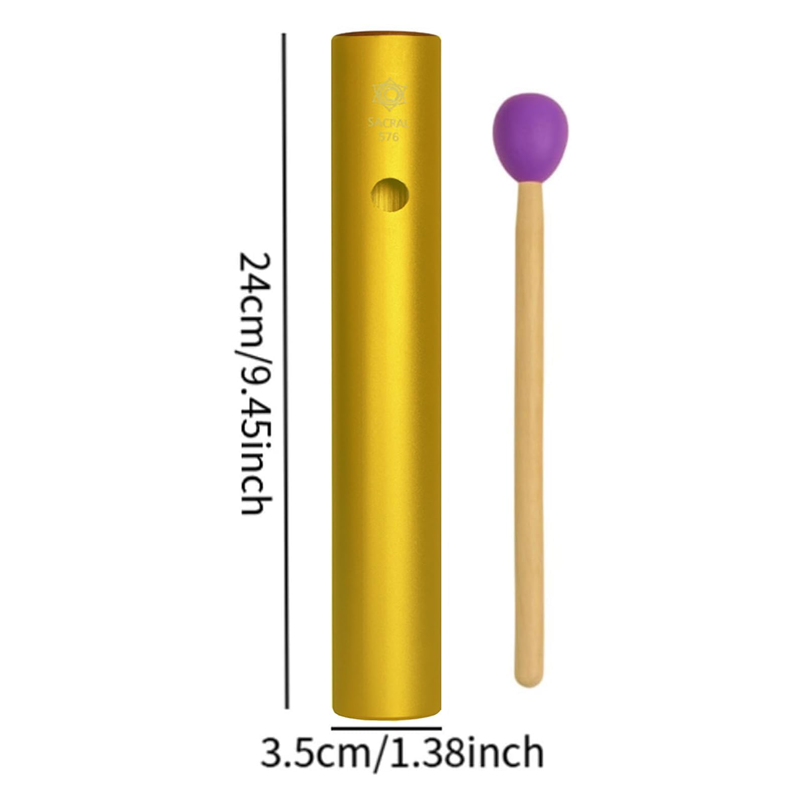 Set di strumenti a percussione a mano con tubo Wah-Wah in alluminio, multifrequenza per musicoterapia e meditazione, guarigione del suono e relax personale