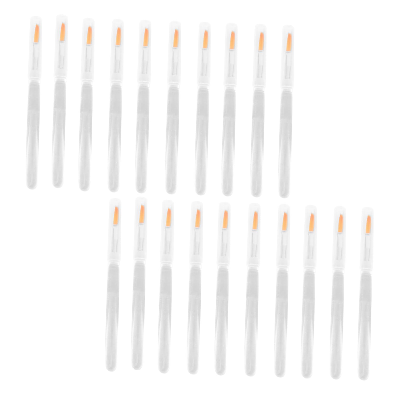 WRITWAA Tiny Lip Brush Set Lid 20pcs Crystal Lip Film Rods Makeup Kit Ideal Present