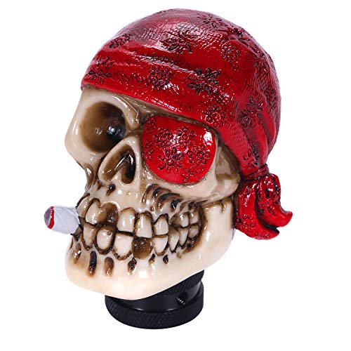 Bashineng Transmission Stick Shifter One-Eyed Pirate Style Replacement Car Gear Shift Knobs Fit Most Manual Automatic Cars (Red) Bashineng Transmission Stick Shifter One-Eyed Pirate Style Replacement Car Gear Shift Knobs Fit Most Manual Automatic Cars (Red)