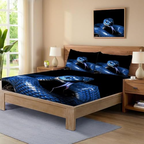 Drap housse 160x200 microfibre bleu d'une douceur hypoallergénique premium - 4