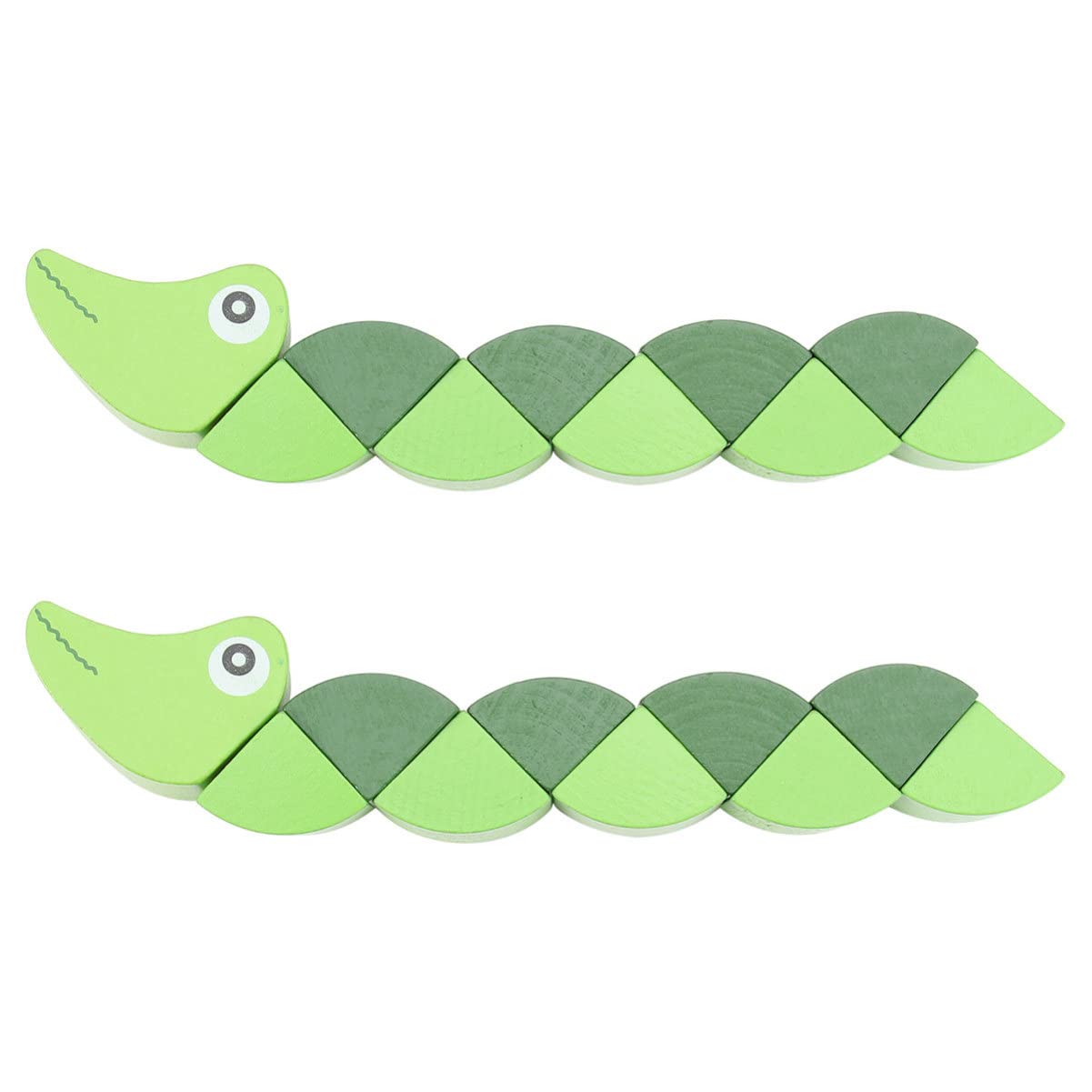 Buy TOYANDONA Wooden Jointed Snake Toys 2Pcs Long Snakes with Joining