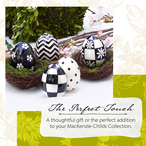 Mackenzie-Childs Black And White Capiz Eggs, Summer And Spring Table Decorations, Home Decor Collectible, Capiz Shell Eggs, Set Of 5 #TOP2