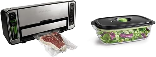 FoodSaver Máquina selladora al vacío serie 5800 y 2129973 Preservar y marinar sellado al vacío de 10 tazas, contenedor para marinado rápido o