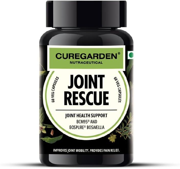 Joint Rescue - Joint Support Supplement with Curcumin & AKBA Boswellia Extract - Reduce Inflammation, Improve Mobility & Flexibility - Suitable for Arthritis Pain &joint pain Relief - 60 Capsules