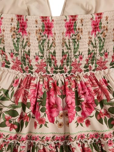 Image of Floerns Women's Floral Sleeveless Halter Dress Milkmaid Flare Hem Boho Mini Dress