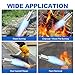 Weed Torch Propane Burner Blow Torch Weed Burner Flamethrower with Adjustable Flame and Ergonomic Anti-slip Rubber Handle for Weeding,Melting Ice,Charcoal Starter(Fuel Cylinder Not Included)