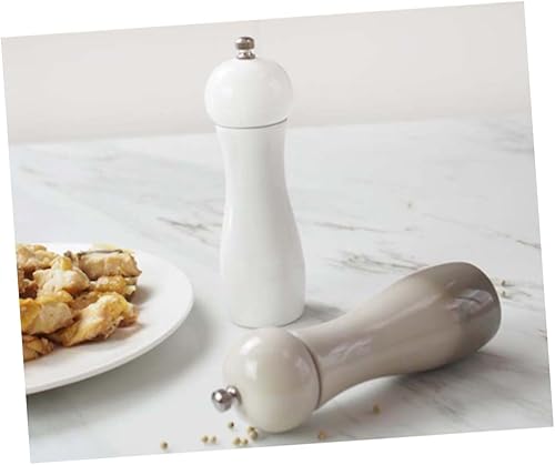 Miniatura 4 de Housoutil Molino de pimienta manual y salero Molino de pimienta grande Contenedor de sal Gadget de cocina