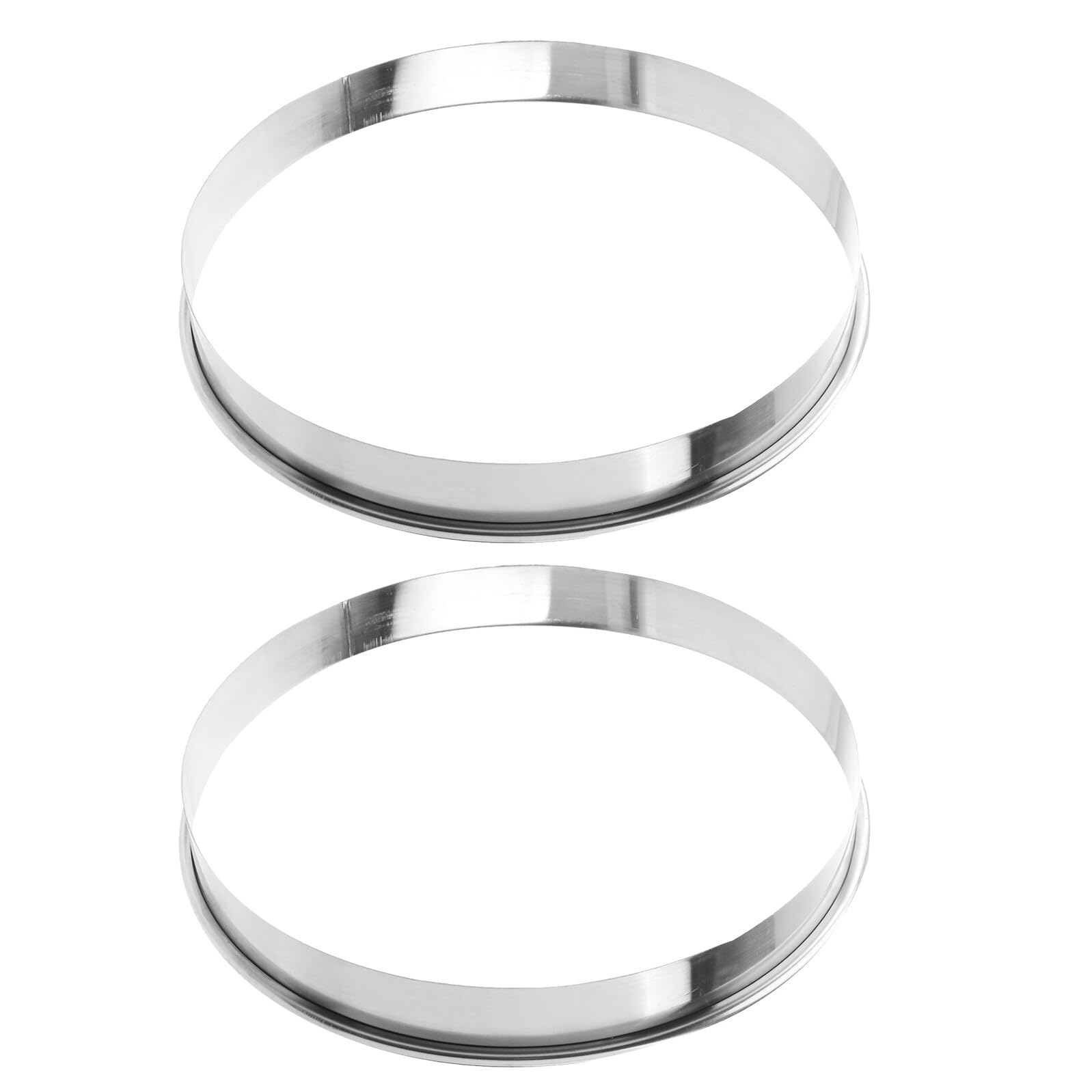 Anillos de acero inoxidable Gadpiparty, moldes redondos duraderos para hornear tartas y pizzas