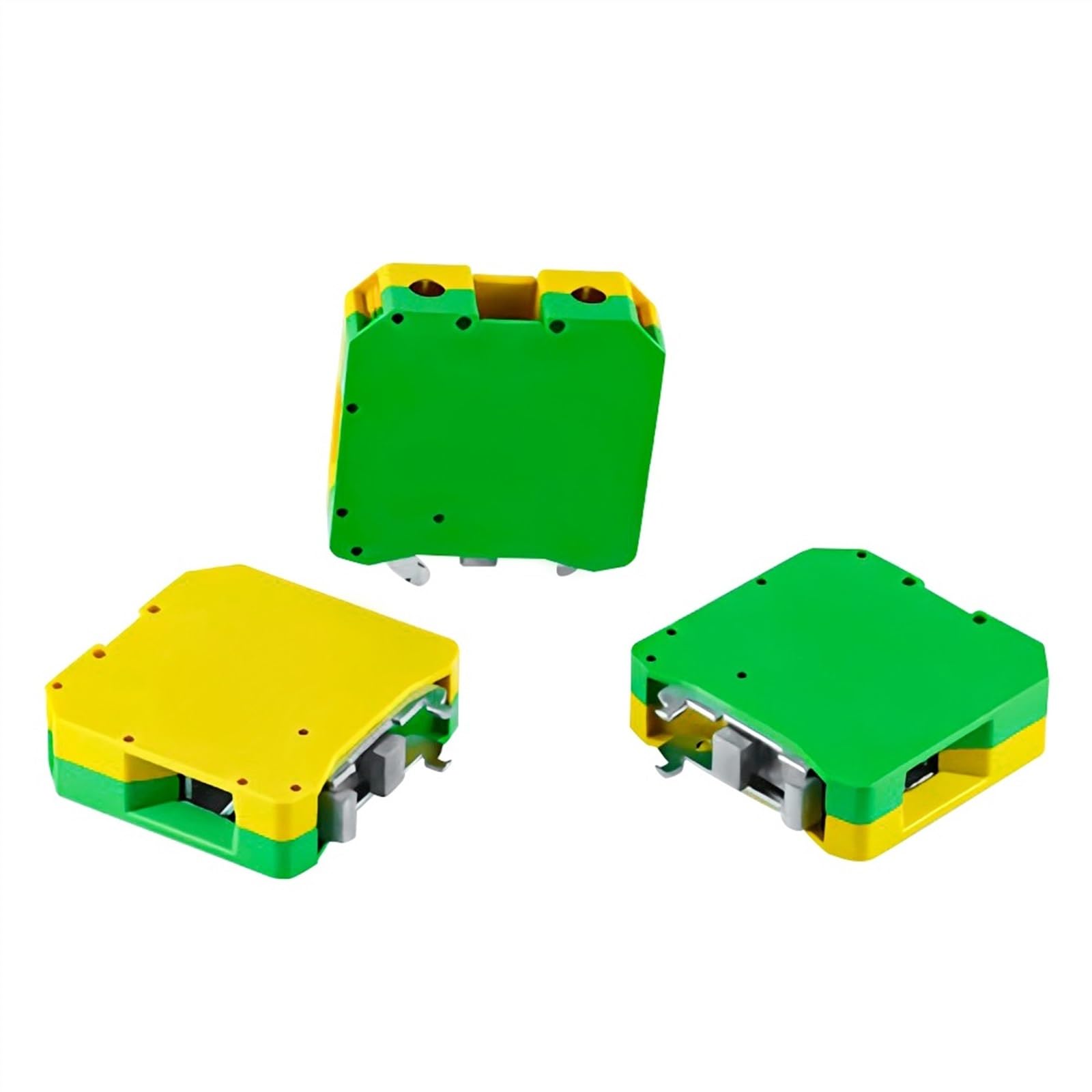 USLKG-50 5 Pcs Din Rail Earth Terminal Blocks Ground Universal Class Connector Screw PE Ground Terminal Blocks USLKG50