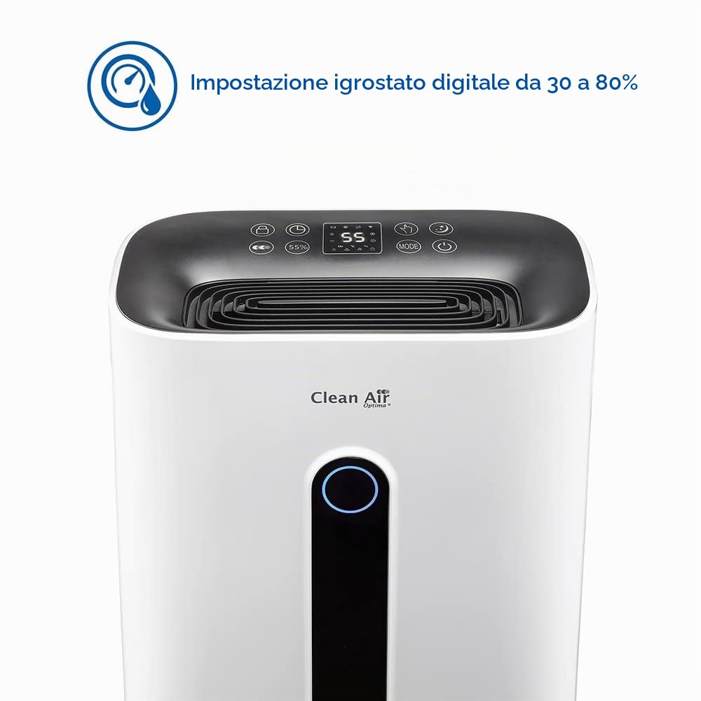 Clean Air Optima - Deumidificatore e purificatore d'aria CA-705 Smart - 50 m² / 125 m³ / 540 ft²