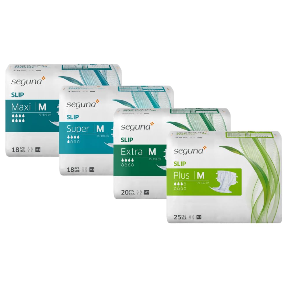 SEGUNA Slip Extra, Inkontinenz Windeln für Erwachsene, Frauen, Männer, Windeln bei mittlerer Blasenschwäche, Stuhlinkontinenz (S (Sparpaket 4 x 25 Stück))