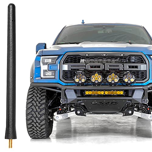 Image of BASIKER Short Antenna Fit for Ford F150 F250 F350 2009-2026, 6 3 /4 Inch | Pickup Truck Off-Road Car Wash Proof Accessories, Factory Antenna Replacement, Screw Included, Radio Reception, EPDM Rubber