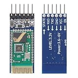 ZHWXFW 2 Pcs HC-05 Bluetooth Module Wireless Bluetooth Serial Module RF Transceiver Master Slave 6 Pin for Arduino UNO R3 Nano