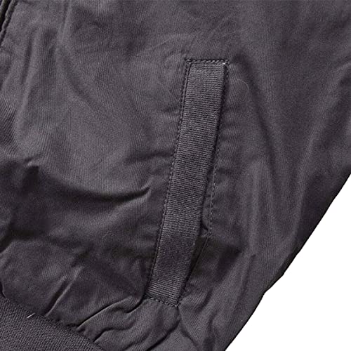True Face Mens Jacket Zip Up Summer Lightweight Casual Ribbed Cuff Full Zipper Long Sleeve Outerwear Black Large - Image 5