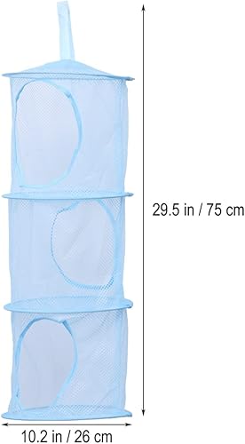 Miniatura 3 de Zerodeko Almacenamiento de animales de peluche de malla para colgar bolsas de almacenamiento ahorradoras de espacio, organizador de almacenamiento