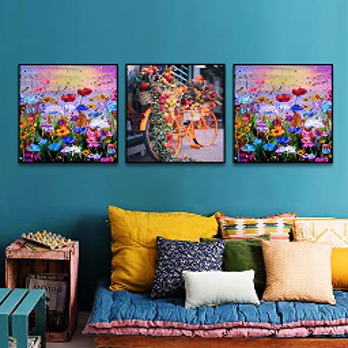 Peinture sur toile moderne 80x80cm au design scandinave épuré