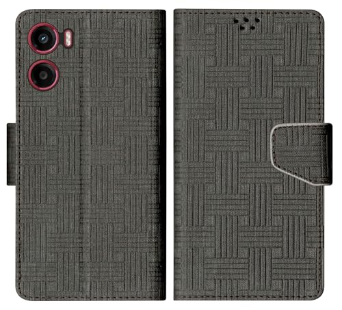 Image of SBMS Flip Cover for Motorola Moto G05 Back Cover Case with Magnatic Closure | Inbuilt Stand | Card & Money Pocket (Mat Black)