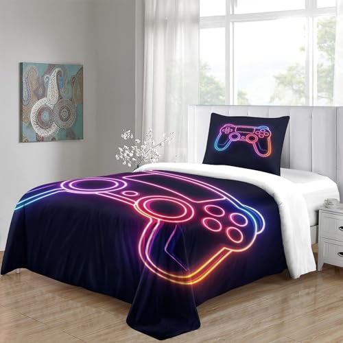 Ensemble de literie game controller imprimé 3D pour lit simple 135x200