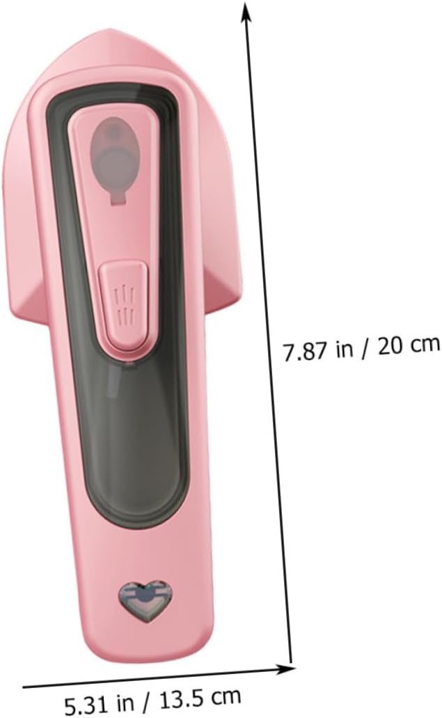 Alipis 1set Portable Handheld Garment Steamer Compact Iron for Quick Wrinkle Removal and Travel Versatile for Clothes Curtains and More Pink Us Plug