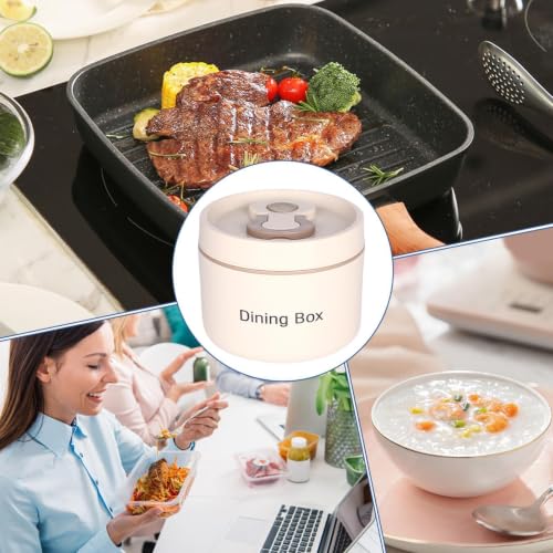 Termo de comida aislado al vacío de 850 ml con cuchara plegable 5
