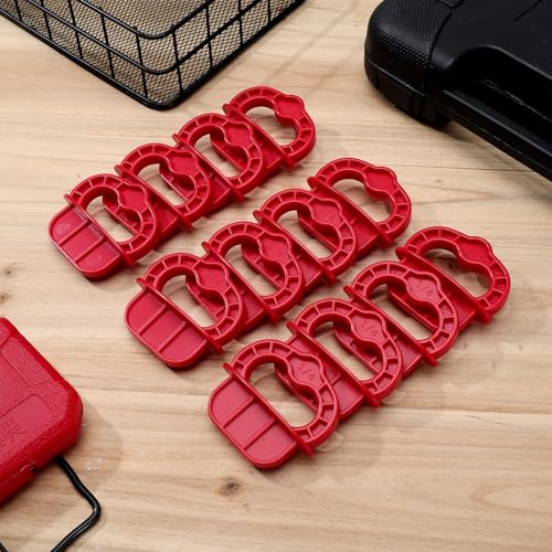 Alineación perfecta sin errores: 12 anillos espaciadores rojos de 1/4 pulgada para terrazas 5