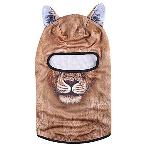 Image of Cat Balaclava,Dog Balaclava,Halloween Hat,Cute Full Face Hood Mask Animal Ski Mask for Hiking Riding Sports Outdoor