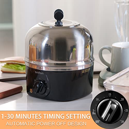Egg Cookers 304 Stainless Steel Inside And Outside,Rapid Egg Cooker, 9 Egg Capacity Electric Egg Cooker For Hard Boiled Eggs,Poacher Eggs, Scrambled Eggs, Scrambled,Soft,Medium, Hard Boiled With Auto Shut-Off,30 Minutes Timer Settings #TOP5
