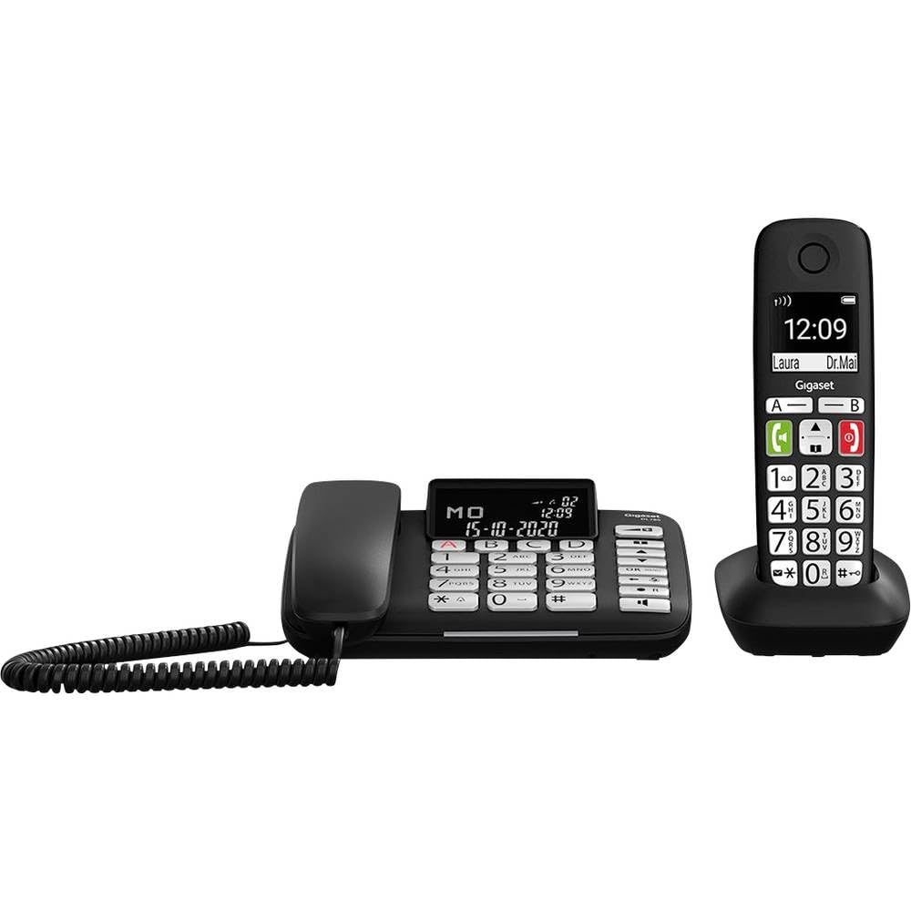 Gigaset DL780 Plus Téléphone analog/dect Identification de l'appelant Noir [Version Allemande]