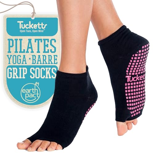 Image of Yoga Socks for Women Non Slip, Toeless Non Skid Sticky Grip Sock - Pilates, Barre, Ballet