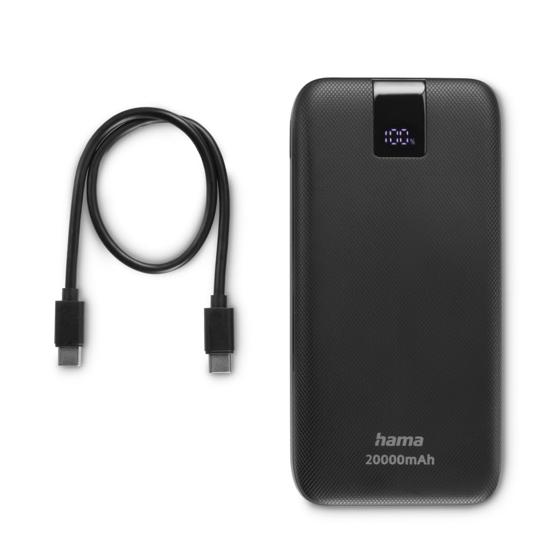 Hama Power Pack do ładowania telefonu 20000 mAh (powerbank, szybkie ładowanie, 2 x USB C, USB C, pojemny, lekki, ładowarka, Power Delivery, Qualcoom Quick Charge, Fast charge) antracyt