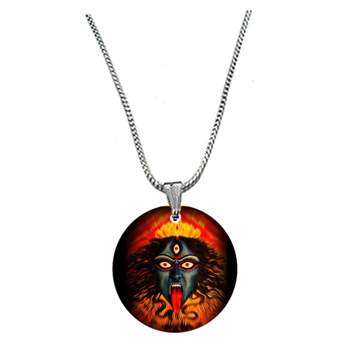 Goddess kali Mahakali Religious Snake Chain Pendnet for Men and Women-image-9